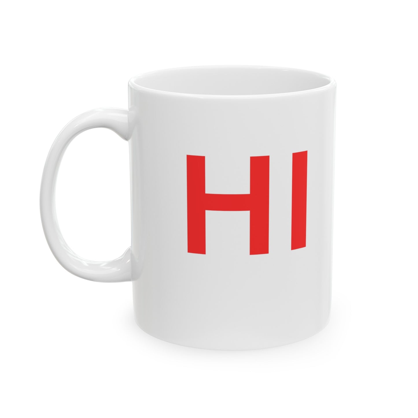 Start and End Your Day Right with Our "Hi" and "Bye" Ceramic Coffee Mug