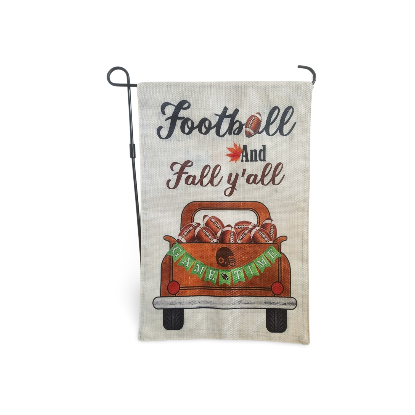 Football and Fall Y'all Garden Flag