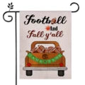 Football and Fall Y'all Garden Flag