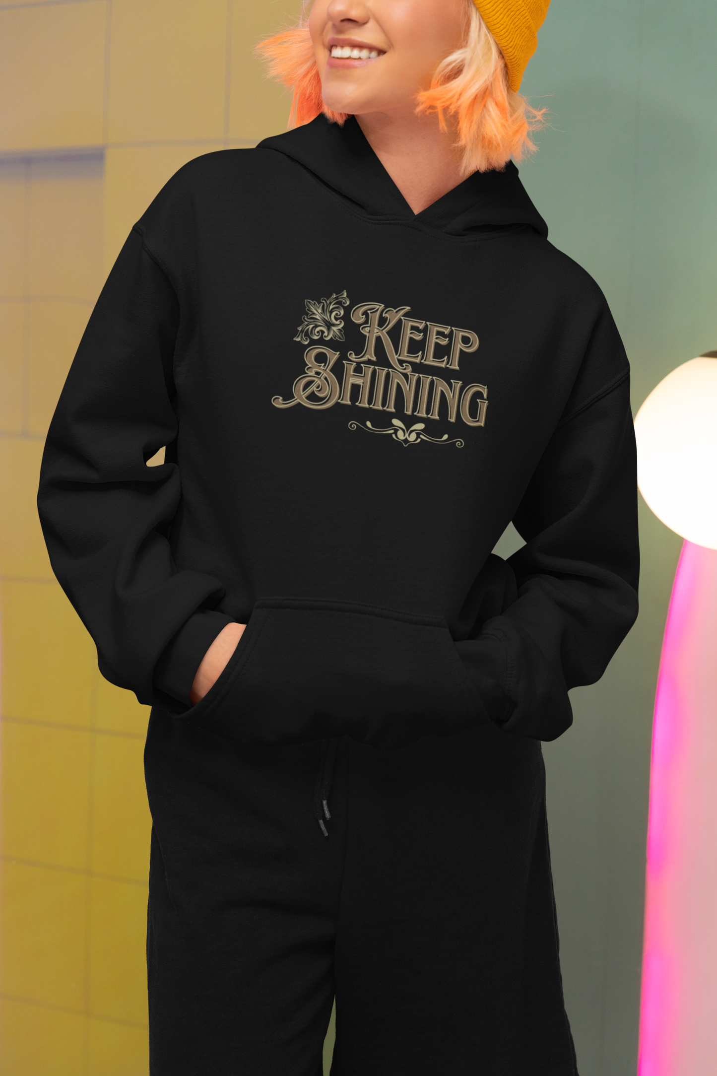 Shine Bright Every Day with Our "Keep Shining" Hoodie