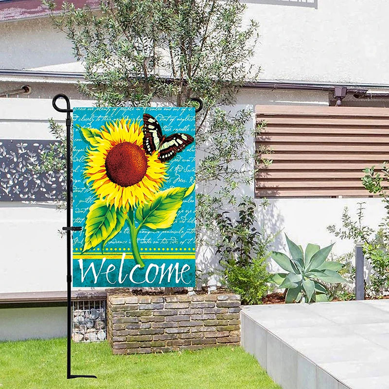 Sunflower Welcome Garden Flag