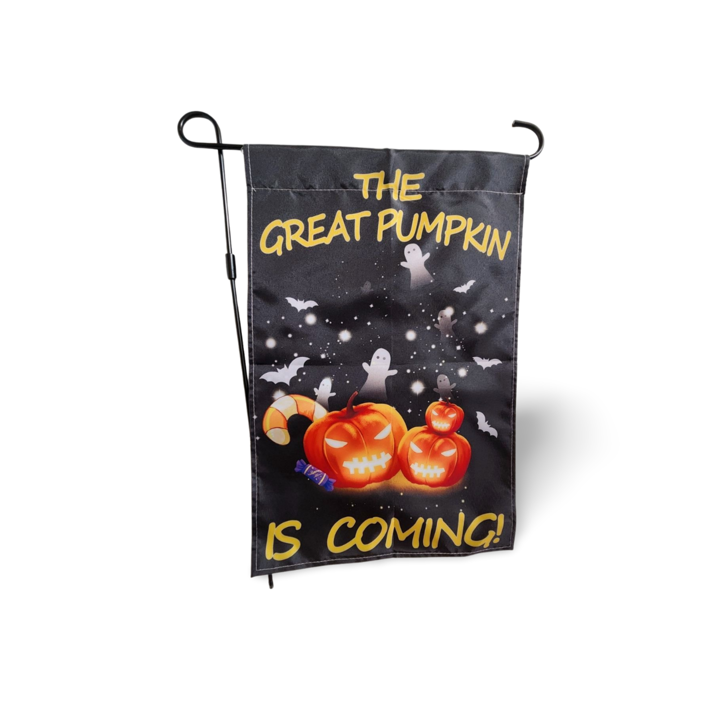 Halloween-The Great Pumpkin Is Coming Garden Flag