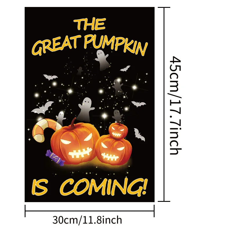 Halloween-The Great Pumpkin Is Coming Garden Flag