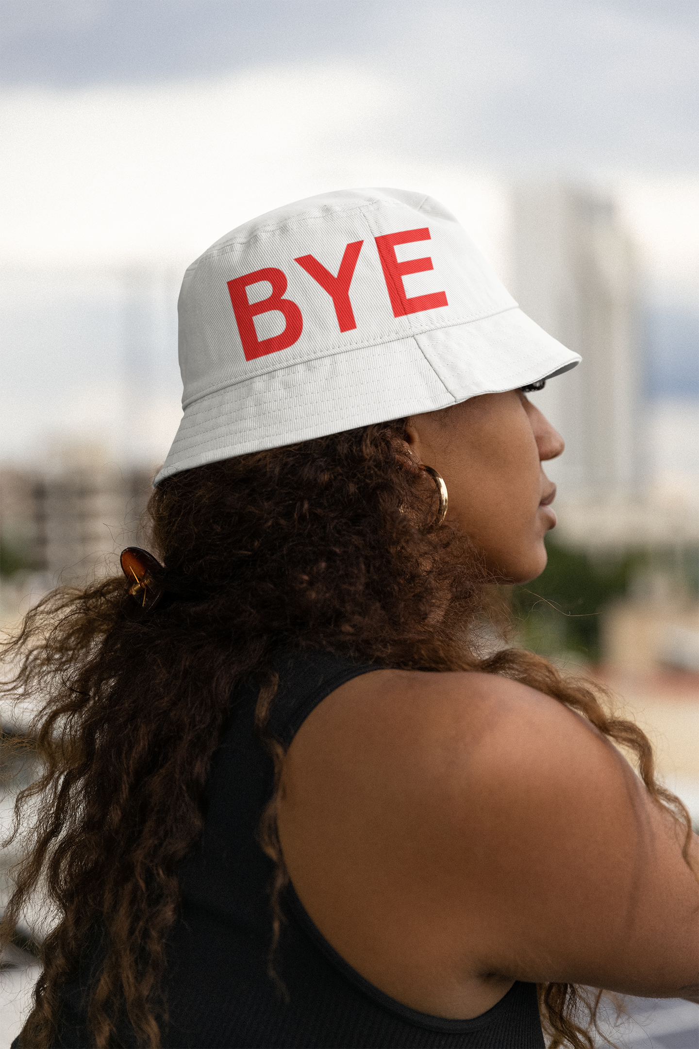 Turn Heads with Our "Hi" and "Bye" Bucket Hat