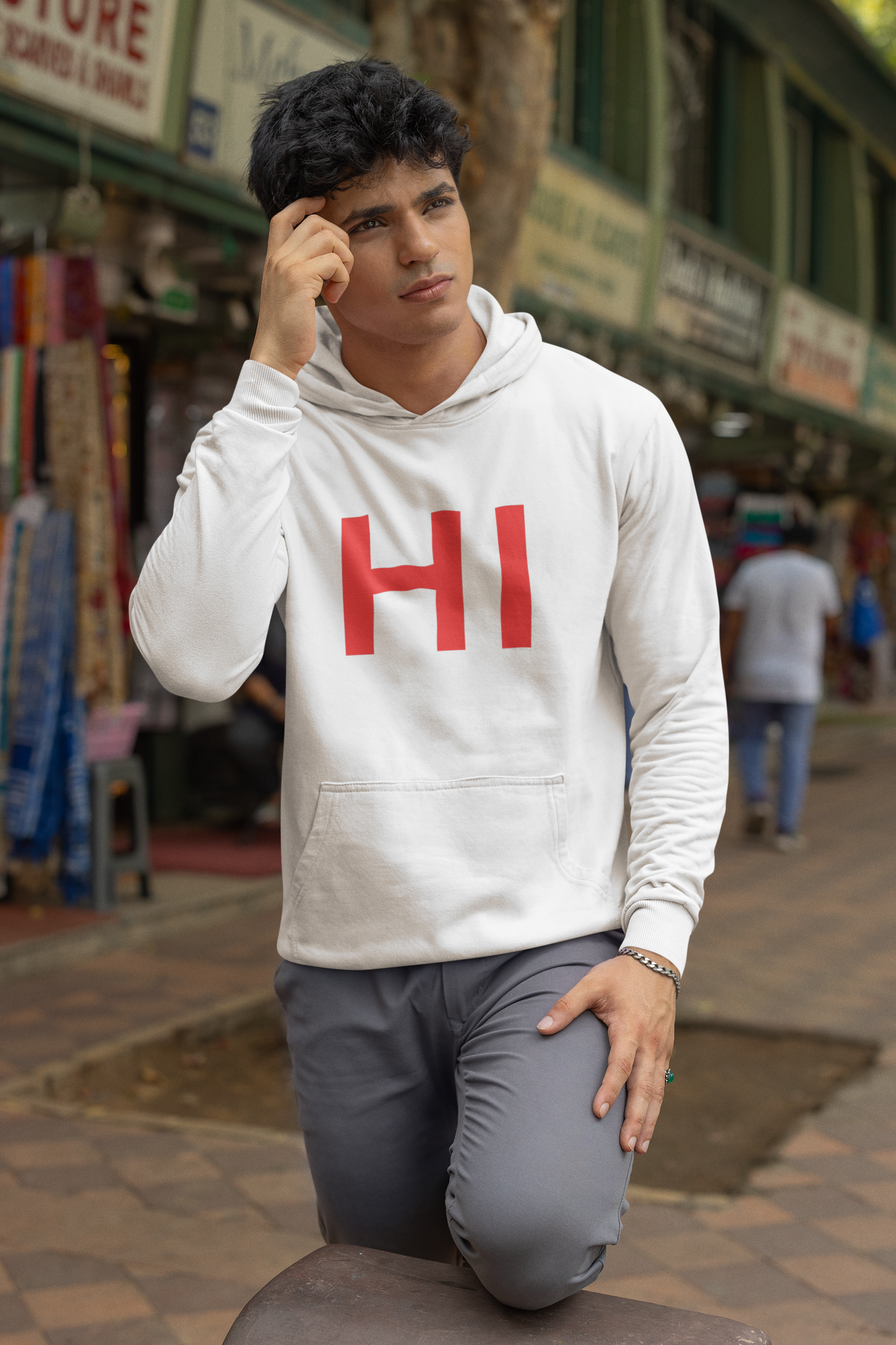 Make an Entrance and an Exit with Our "Hi" and "Bye" Hoodie Sweatshirt