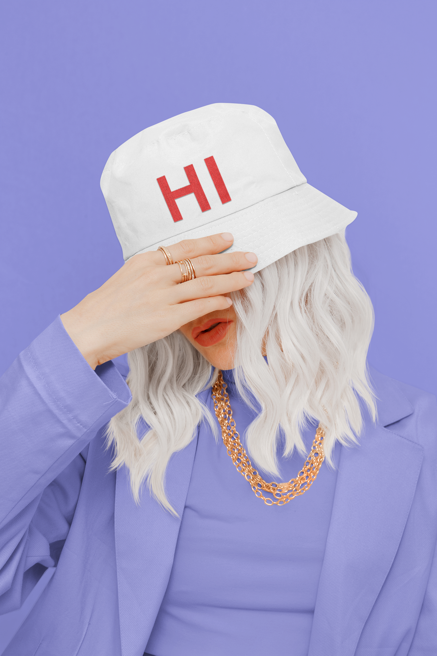 Turn Heads with Our "Hi" and "Bye" Bucket Hat