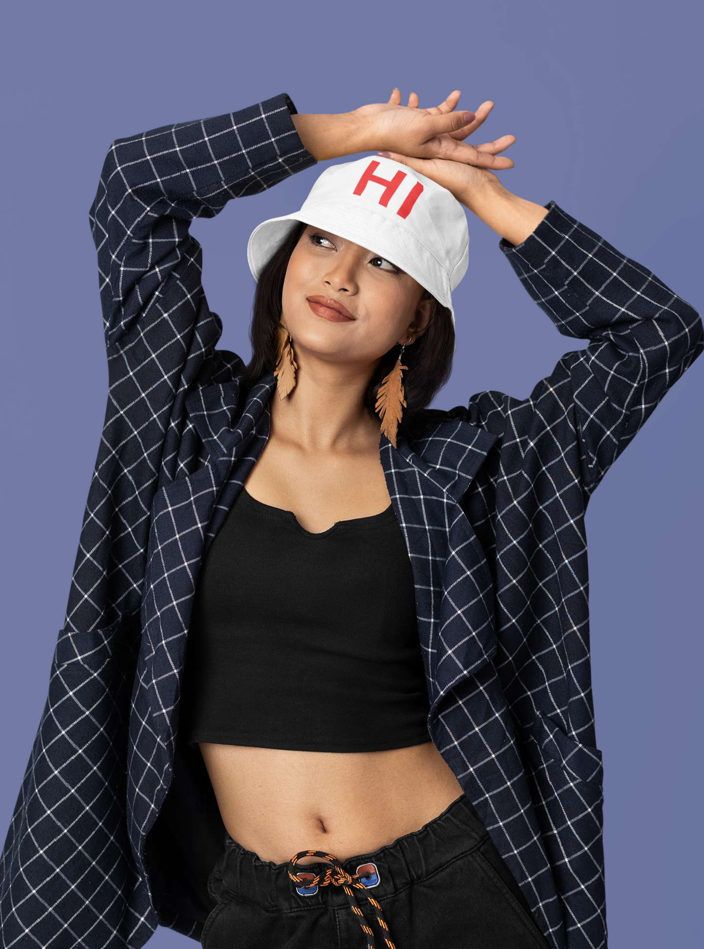 Turn Heads with Our "Hi" and "Bye" Bucket Hat